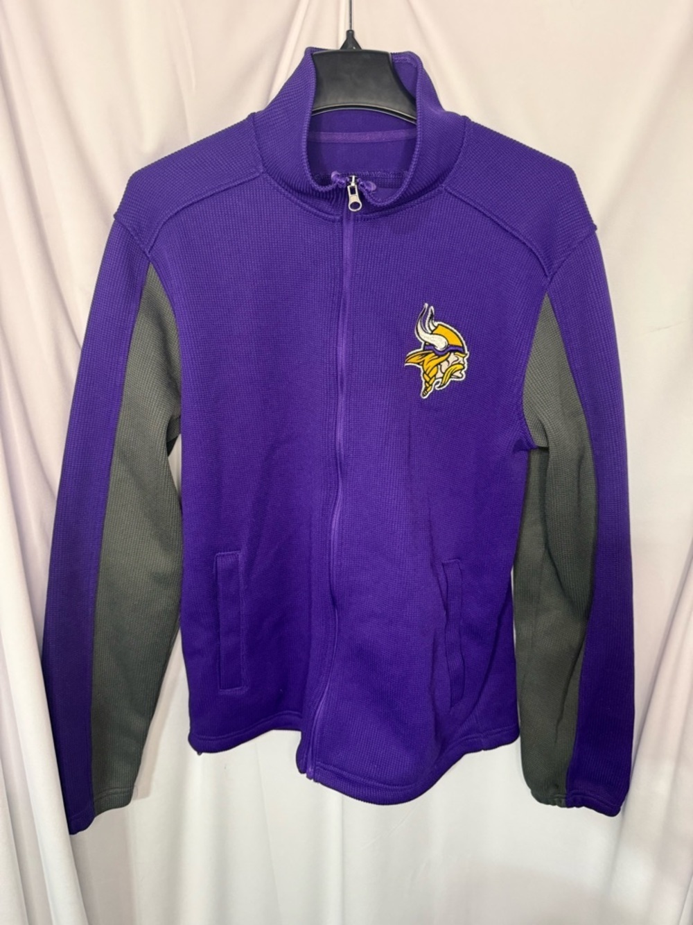 NFL Purple Team Zipup with Black Logo Patch